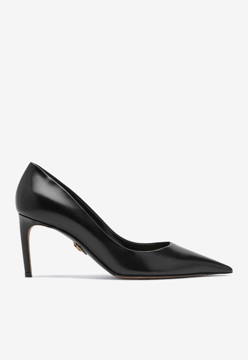 Dolce & Gabbana Devotion 80 Calf Leather Pumps  Black CD1893AP412/R_DOLCE-80999
