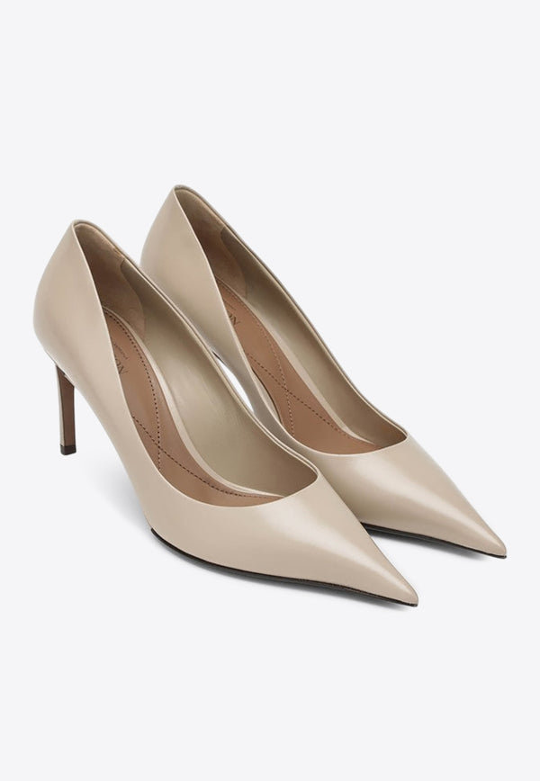 Dolce & Gabbana Devotion 80 Calf Leather Pumps Beige CD1893AP412/R_DOLCE-80010