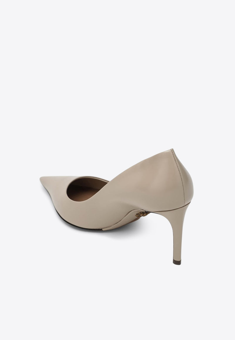 Dolce & Gabbana Devotion 80 Calf Leather Pumps Beige CD1893AP412/R_DOLCE-80010