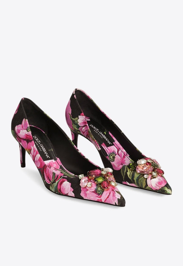 Dolce & Gabbana Lollo 60 Floral Brocade Pumps Multicolor CD1900 A6L95 HN5KR