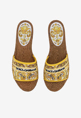 Dolce & Gabbana Majolica Embroidery Espadrilles CE0148 AV804 8Q728 Multicolor