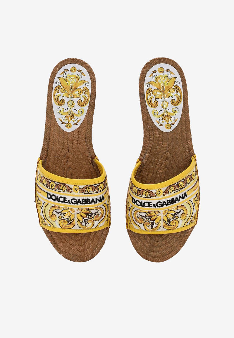 Dolce & Gabbana Majolica Embroidery Espadrilles CE0148 AV804 8Q728 Multicolor