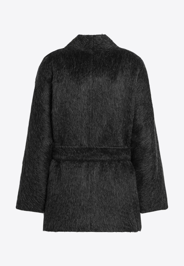 Max Mara Celtico Belted Wool-Blend Cardigan Gray CELTICOWO/R_MAXMS-008