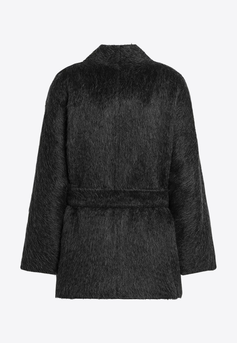 Max Mara Celtico Belted Wool-Blend Cardigan Gray CELTICOWO/R_MAXMS-008