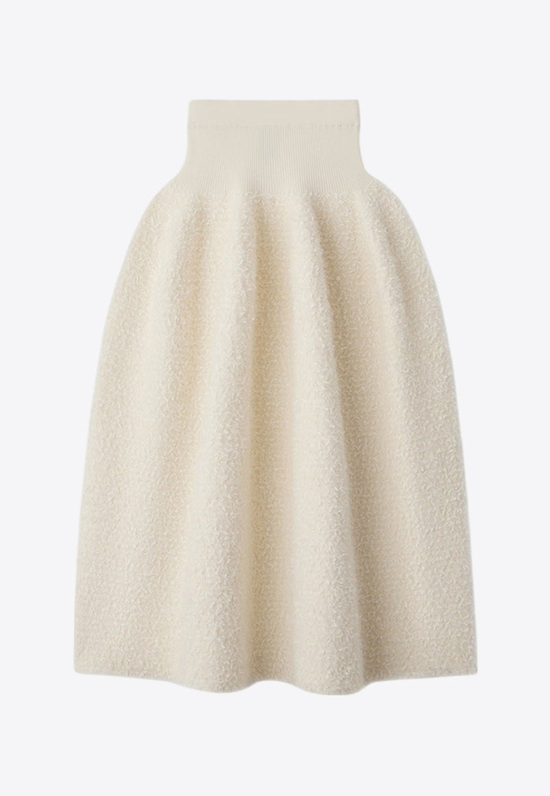 CFCL Pottery Reef Luxe Midi Skirt White CF008KG166IVORY