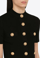 Balmain Button-Embellished Crewneck Sweater CF1KL023KB07/O_BALMA-0PA