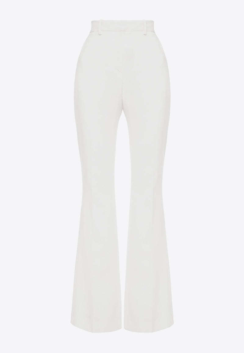 Balmain High-Waist Tailored Crepe Pants CF1PO105VE17WHITE