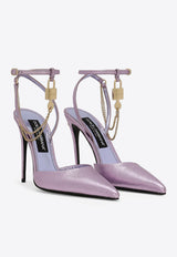 Dolce & Gabbana Lollo 105 Karung Slingback Pumps Lilac CG0723 AQ920 8H480