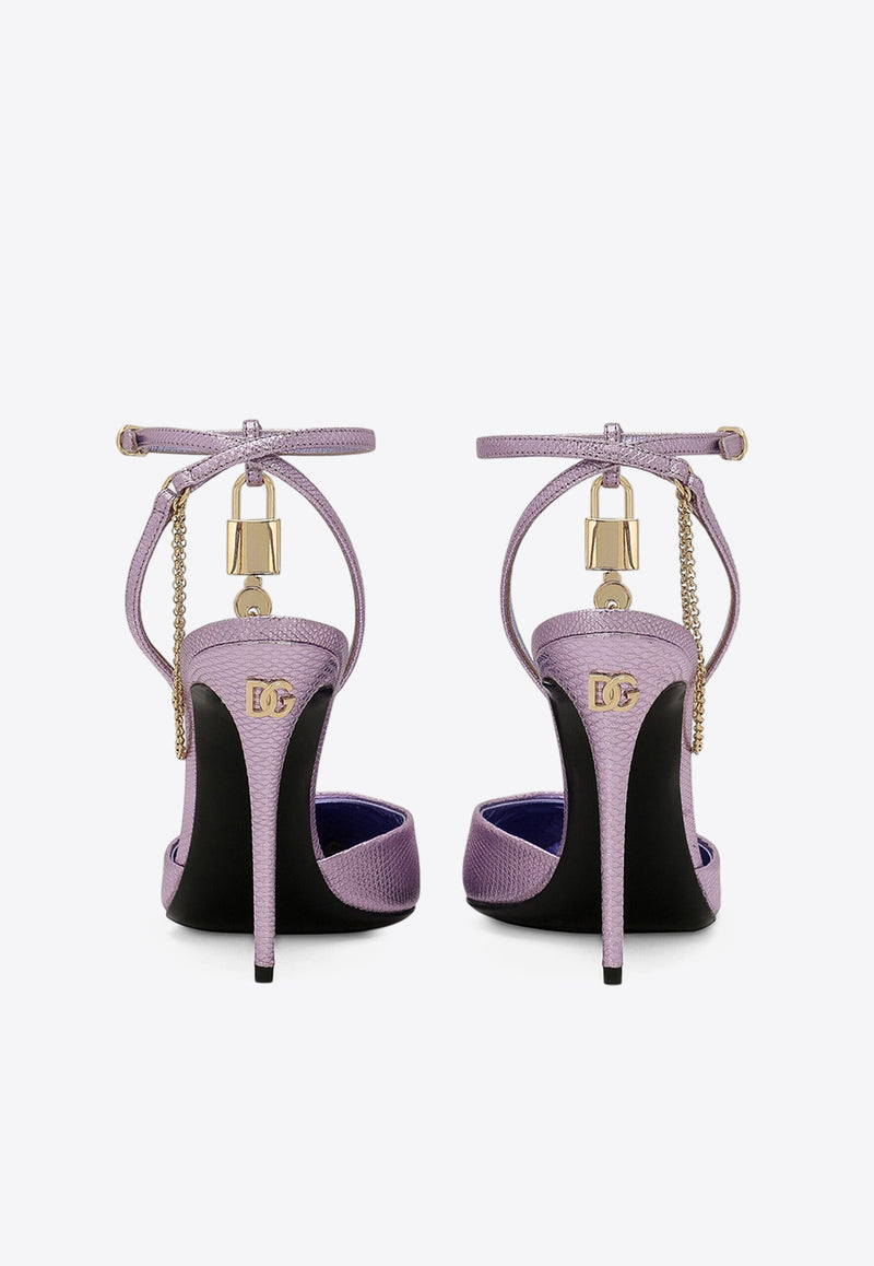 Dolce & Gabbana Lollo 105 Karung Slingback Pumps Lilac CG0723 AQ920 8H480