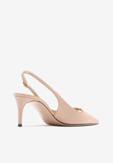 Dolce & Gabbana Lollo 60 Nappa Leather Slingback Pumps Pink CG0796 A1953 80095