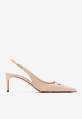 Dolce & Gabbana Lollo 60 Nappa Leather Slingback Pumps Pink CG0796 A1953 80095