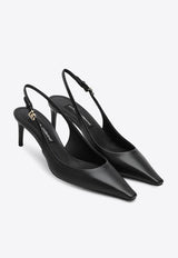 Dolce & Gabbana Mun 60 Nappa Leather Slingback Pumps Black CG0805A1953/P_DOLCE-80999