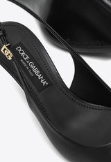 Dolce & Gabbana Mun 60 Nappa Leather Slingback Pumps Black CG0805A1953/P_DOLCE-80999