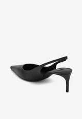 Dolce & Gabbana Mun 60 Nappa Leather Slingback Pumps Black CG0805A1953/P_DOLCE-80999