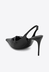 Dolce & Gabbana 90 Nappa Leather Slingback Pumps Black CG0823A1953/P_DOLCE-80999