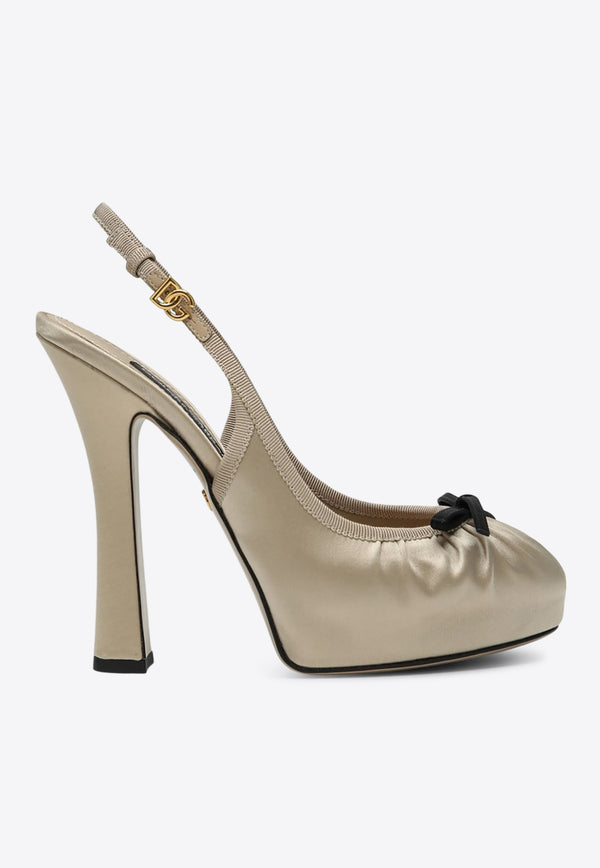 Dolce & Gabbana Vally 105 Satin Slingback Platform Pumps Beige CG0927AD160/Q_DOLCE-8L068