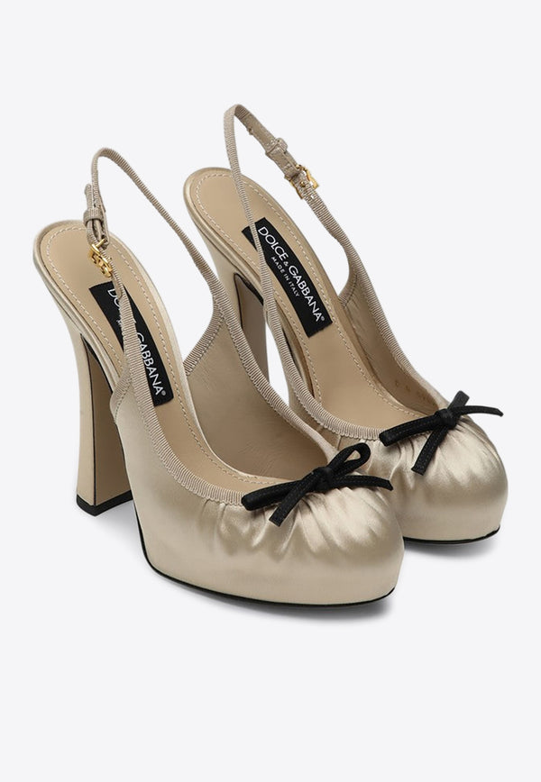 Dolce & Gabbana Vally 105 Satin Slingback Platform Pumps Beige CG0927AD160/Q_DOLCE-8L068