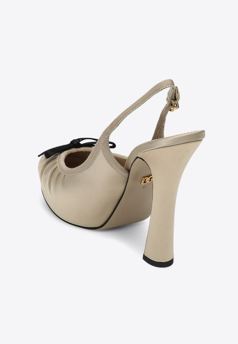 Dolce & Gabbana Vally 105 Satin Slingback Platform Pumps Beige CG0927AD160/Q_DOLCE-8L068