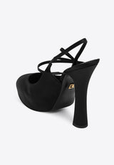 Dolce & Gabbana Vally 105 Satin Slingback Pumps Black CG0930AE547/Q_DOLCE-8B956