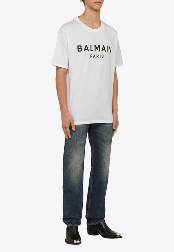 Balmain Logo-Printed Crewneck T-shirt CH1EG000BB73/O_BALMA-GAB