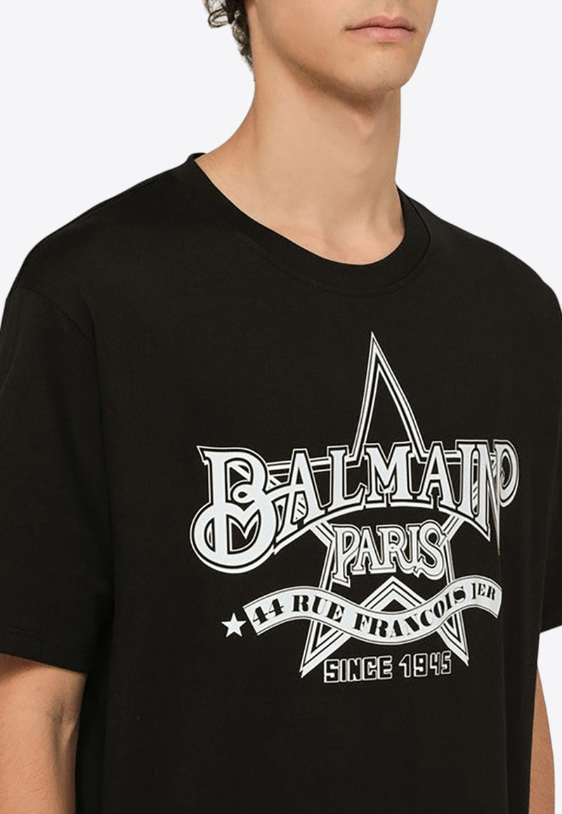 Balmain Graphic-Printed Crewneck T-shirt CH1EG000GD29/O_BALMA-EAB