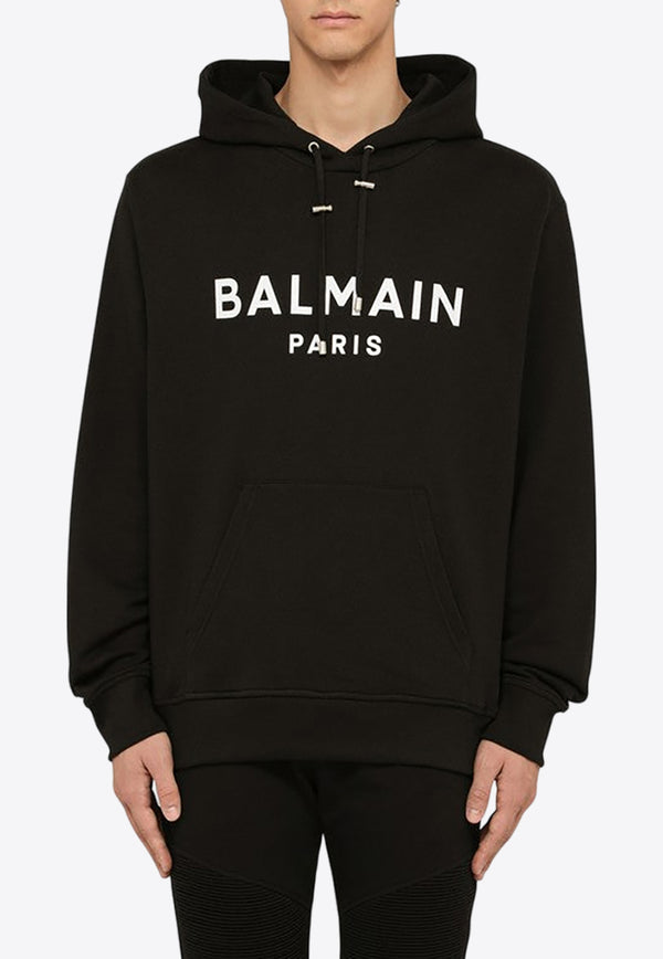 Balmain Logo-Printed Hooded Sweatshirts CH1JR002BB65/O_BALMA-EAB