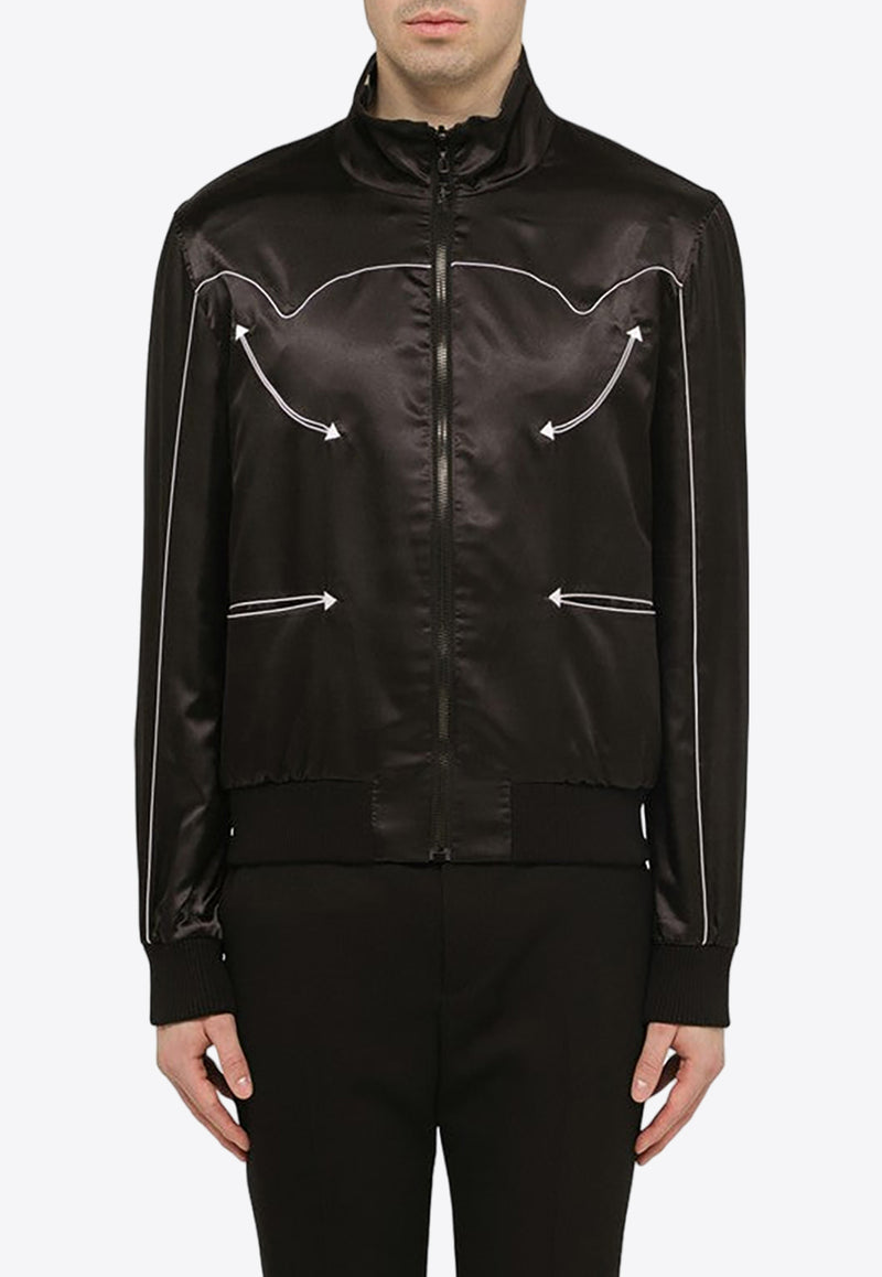 Balmain Reversible Zip-Up Bomber Jacket CH1TF570XI16/O_BALMA-EDK