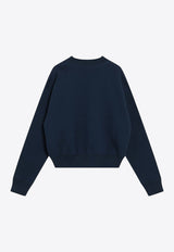 Chloé Logo Patch Cropped Sweatshirt Blue CH24AJH12192/R_CHLOE-4C6
