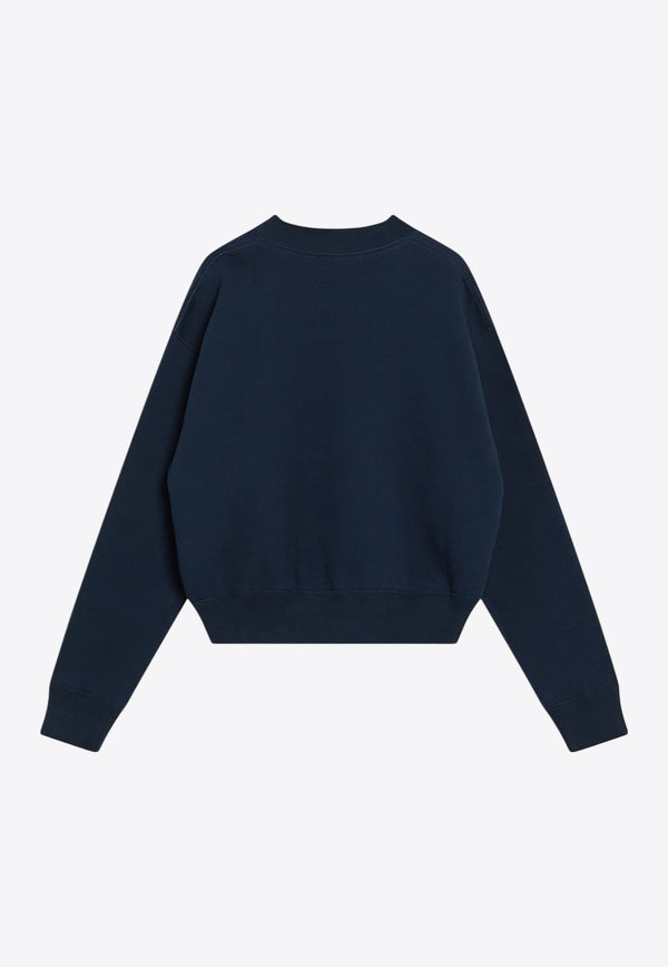 Chloé Logo Patch Cropped Sweatshirt Blue CH24AJH12192/R_CHLOE-4C6