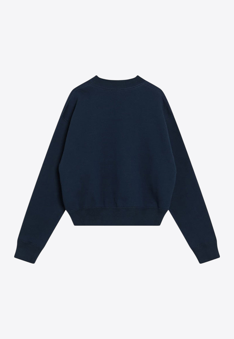 Chloé Logo Patch Cropped Sweatshirt Blue CH24AJH12192/R_CHLOE-4C6