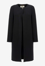 Chloé Wool-Blend Cape Coat Black CH24AMA10071001 Black