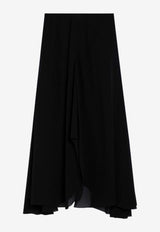 Chloé Silk Flowing Midi Skirt Black CH24APA25002/P_CHLOE-001