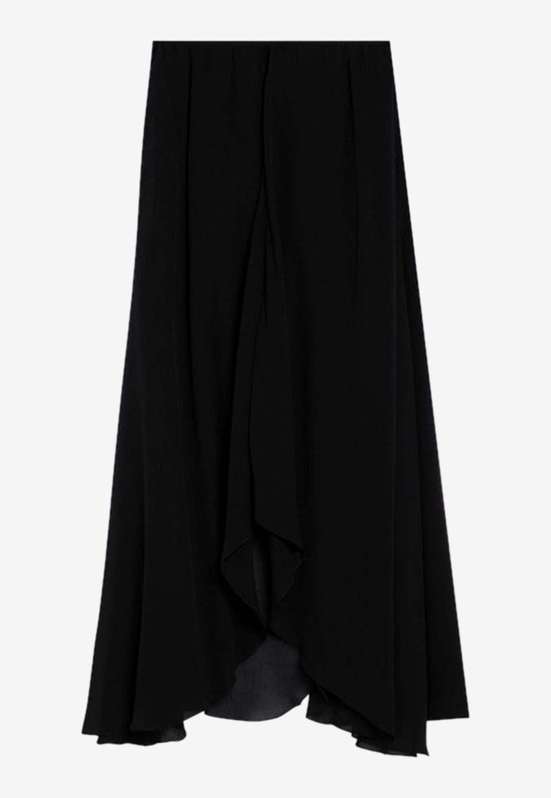 Chloé Silk Flowing Midi Skirt Black CH24APA25002/P_CHLOE-001