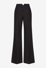 Chloé Tailored Wool Flared Pants Black CH24APA34063001 Black