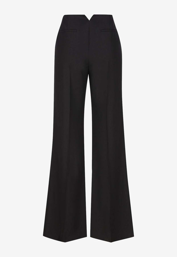 Chloé Tailored Wool Flared Pants Black CH24APA34063001 Black