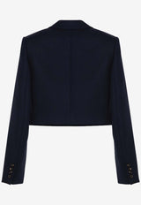 Chloé Wool Cropped Blazer Blue CH24AVE14063/P_CHLOE-49Z