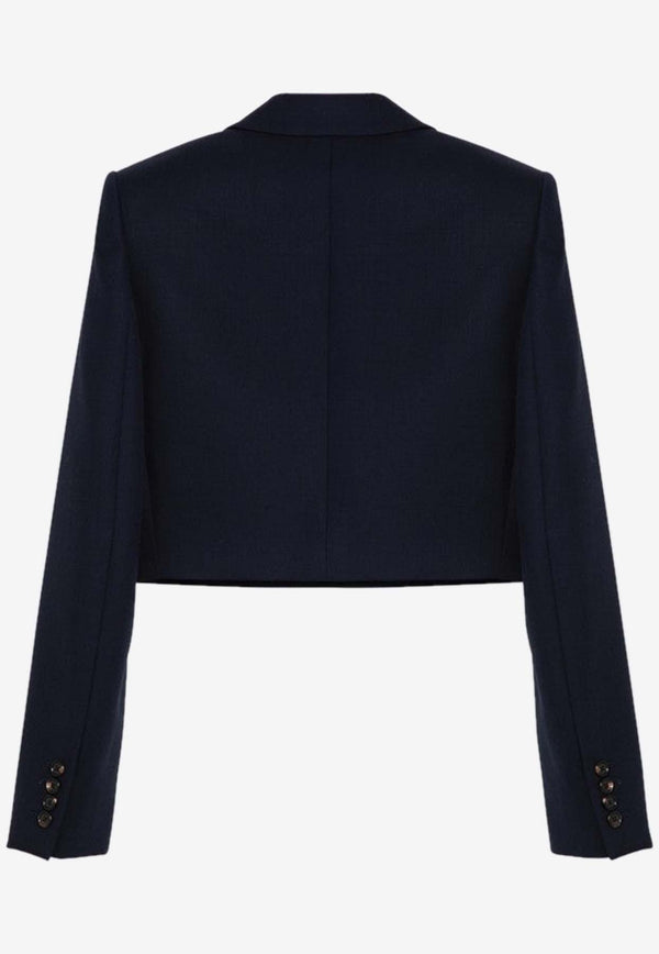 Chloé Wool Cropped Blazer Blue CH24AVE14063/P_CHLOE-49Z