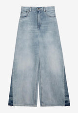 Chloé Bleached Baggy High-Waist Jeans Light Blue CH24WDP02151/P_CHLOE-49V