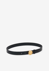 Chloé Horse Medal Leather Belt Black CH25ABB01SFB001