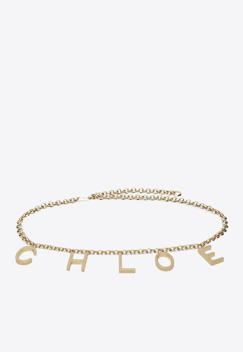 Chloé Logo Letters Jewelry Belt Gold CH25ABJ41CB7/R_CHLOE-9DC