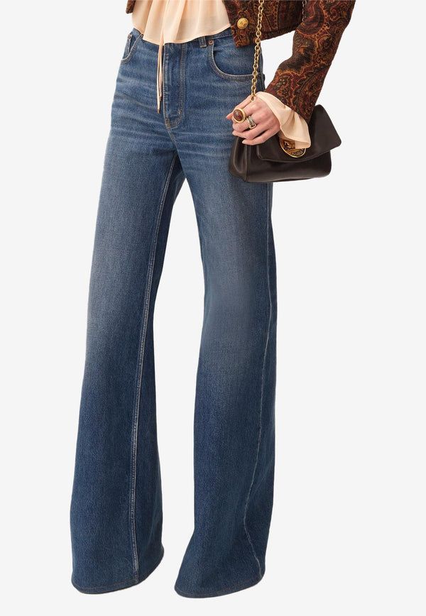 Chloé High-Rise Flared Jeans Blue CH25ADP42251427