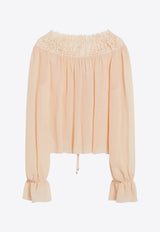 Chloé Tied Silk Blouse Pink CH25AHT87117/R_CHLOE-6I0