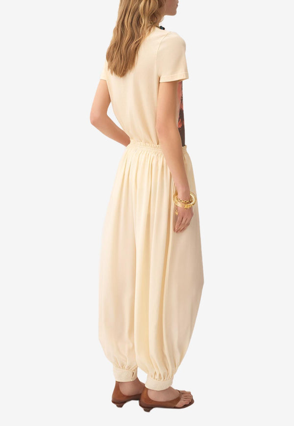 Chloé Sunset and Logo Print T-shirt Yellow CH25AJH0816970G