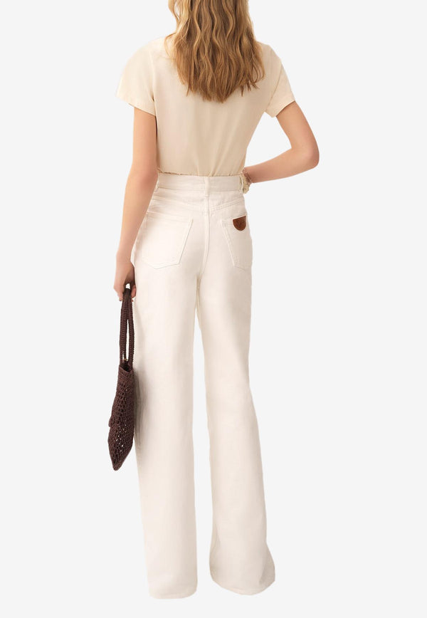 Chloé Pineapple and Logo Print T-shirt Pink CH25AJH111706H1