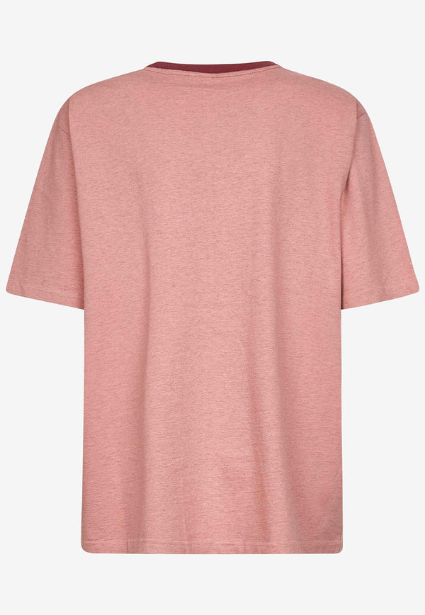 Chloé Maxi Logo T-shirt Pink CH25AJH201736B1