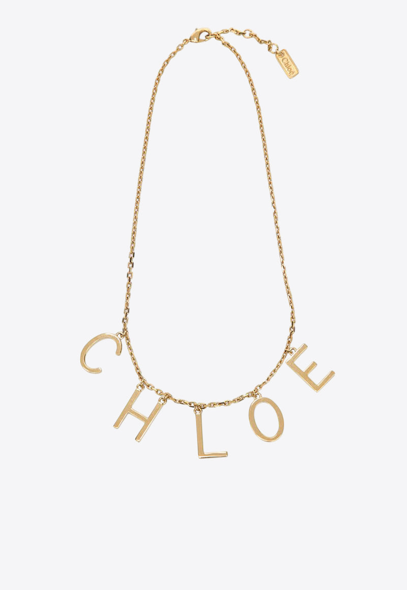 Chloé Iconic Logo Vintage Necklace Gold CH25AJN08CB7/R_CHLOE-9DC