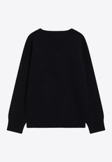 Chloé Logo Patch Wool Sweater Navy CH25AMP48810/R_CHLOE-4C4