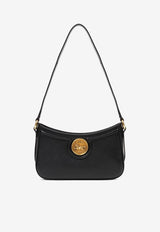 Chloé Horse Medal Grained Leather Shoulder Bag Black CH25AP989O37001