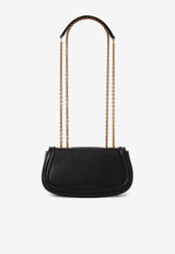 Chloé Horse Medal Grained Leather Crossbody Bag Black CH25AP990O37001