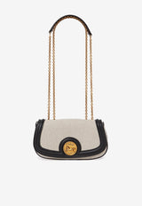 Chloé Horse Medal Canvas Crossbody Bag Black CH25AP990P87001